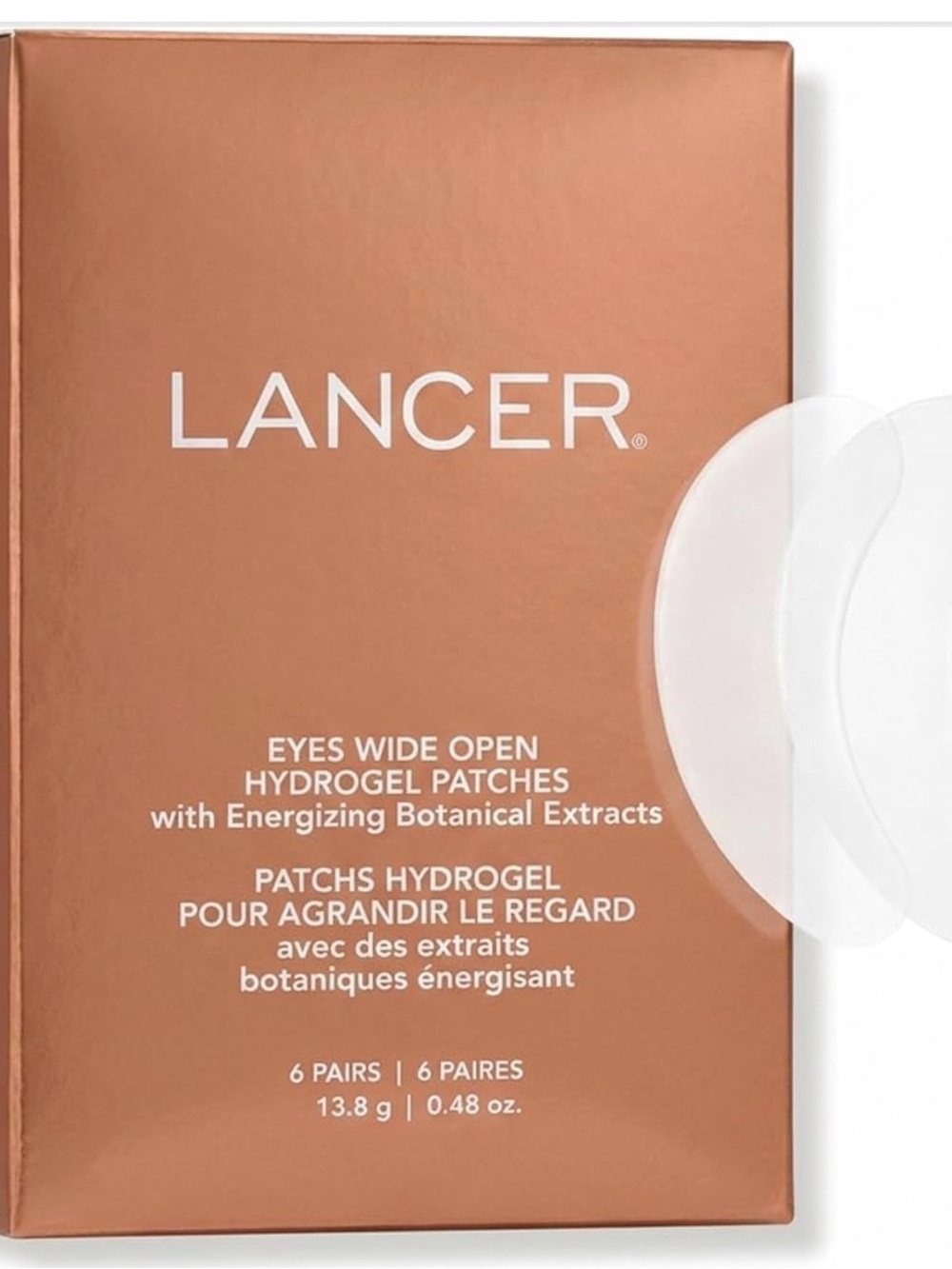 Lancer Eyes Wide Open Hydrogel Under-Eye Patches Hydrating 6 Pairs 13.8g